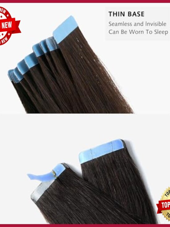 20 Inch Tape In Hair Extensions 100% Human Hair 20 Pieces  display picture 3